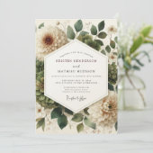 Invitation Mariage Fleur de Sauge Classique (Debout devant)
