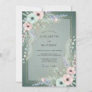 Invitation Mariage Fleur de Sauge Flourissant