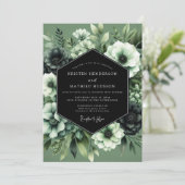 Invitation Mariage Fleur de Sauge Nocturne (Debout devant)