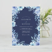Invitation Mariage Fleur de Steel de Minuit (Debout devant)