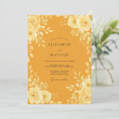 Invitation Mariage Fleur de Tagète Eucalyptus (Debout devant)