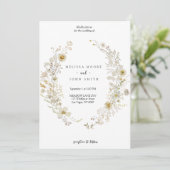 Invitation Mariage Fleur de Tan Bohème (Debout devant)