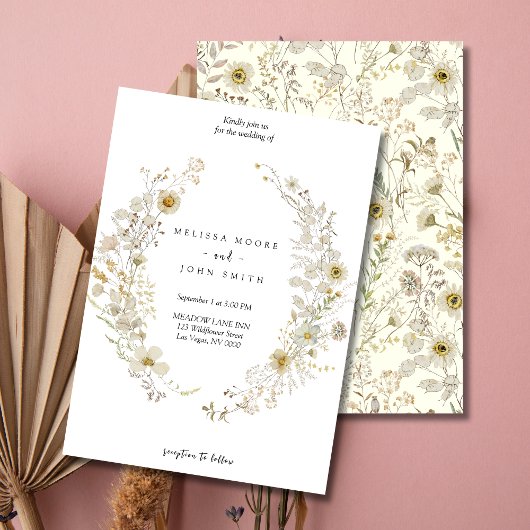 Invitation Mariage Fleur de Tan Bohème