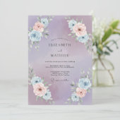 Invitation Mariage Fleur de Teint Améthyste (Debout devant)