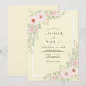Invitation Mariage Fleur de Teint de Beurre (Devant / Derrière)