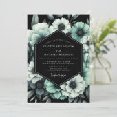 Invitation Mariage Fleur de Teint Sombre (Debout devant)