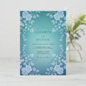 Invitation Mariage Fleur de Teinte Délicate (Debout devant)