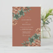 Invitation Mariage Fleur de Terracotta (Debout devant)