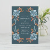 Invitation Mariage Fleur de Thé Vert (Debout devant)