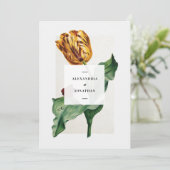 Invitation Mariage Fleur de Tulipe Moderne  (Debout devant)