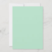 Invitation Mariage Fleur de Vert Menthe (Dos)