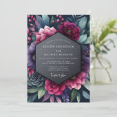 Invitation Mariage Fleur de Vesper Indigo (Debout devant)