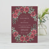Invitation Mariage Fleur de Vigne (Debout devant)
