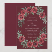 Invitation Mariage Fleur de Vigne (Devant / Derrière)
