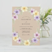 Invitation Mariage Fleur de Violette de Sable (Debout devant)