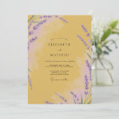 Invitation Mariage Fleur de Violette Moutarde (Debout devant)