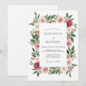 Invitation Mariage Fleur délicate de Bourgogne (Devant / Derrière)