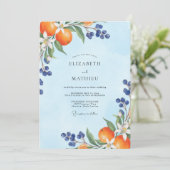 Invitation Mariage Fleur d'Orange Citron Brûlé (Debout devant)
