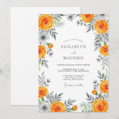 Invitation Mariage Fleur d'Oranger (Devant / Derrière)