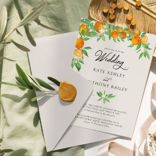 Invitation Mariage Fleur d'Oranger Agrumes