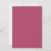 Invitation Mariage Fleur d'Oranger Magenta (Dos)