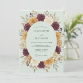 Invitation Mariage Fleur Dorée de Bourgogne (Debout devant)