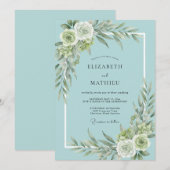 Invitation Mariage Fleur Douce de Teinte Douce (Devant / Derrière)