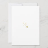 Invitation Mariage Fleur Élégant Blanc et Or (Dos)