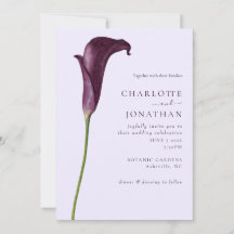 Mariage Fleur Élégante de Lys de Calla Violet