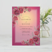 Invitation Mariage Fleur Enchantée de Bourgogne (Debout devant)