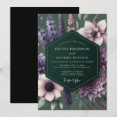 Invitation Mariage Fleur Enchantée de Prunier (Devant / Derrière)
