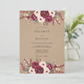 Invitation Mariage Fleur Éthérée de Bourgogne (Debout devant)