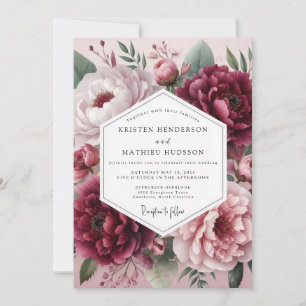 Invitation Mariage Fleur Éthérée de Bourgogne