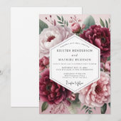 Invitation Mariage Fleur Éthérée de Bourgogne (Devant / Derrière)