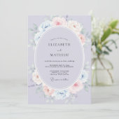 Invitation Mariage Fleur Éthérée de Lavande (Debout devant)