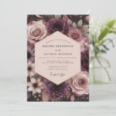 Invitation Mariage Fleur Éthérée de Prune (Debout devant)
