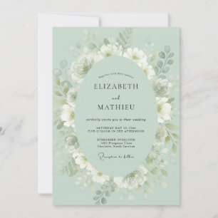 Invitation Mariage Fleur Éthérée de Sauge