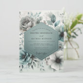 Invitation Mariage Fleur Éthérée de Teal (Debout devant)