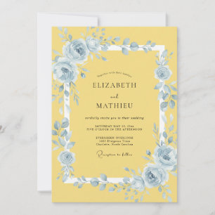 Invitation Mariage Fleur Éthérée Jaune