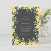 Invitation Mariage Fleur Jaune Floraison (Debout devant)
