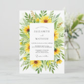 Invitation Mariage Fleur Jaune Vivifiante (Debout devant)