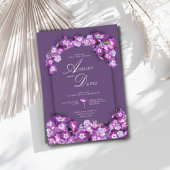 Invitation Mariage Fleur Lilac Arc Rustique