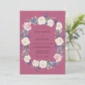 Invitation Mariage Fleur Luxuriante de Prunier (Debout devant)
