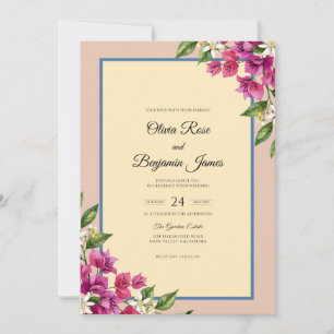 Invitation Mariage Fleur Magenta