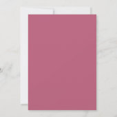 Invitation Mariage Fleur Magenta Poussiéreuse (Dos)