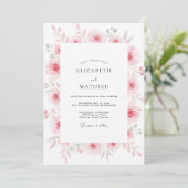 Invitation Mariage Fleur Mauve Douce (Debout devant)