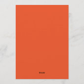 Invitation Mariage Fleur Orange Impressionniste (Dos)