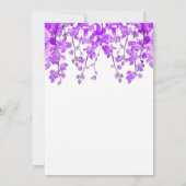Invitation Mariage Fleur Orchidée Aquarelle Violette (Dos)