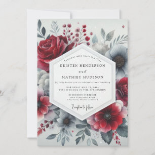 Invitation Mariage Fleur Romantique de Bourgogne
