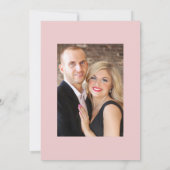 Invitation Mariage Fleur Rose Blush Photo (Dos)